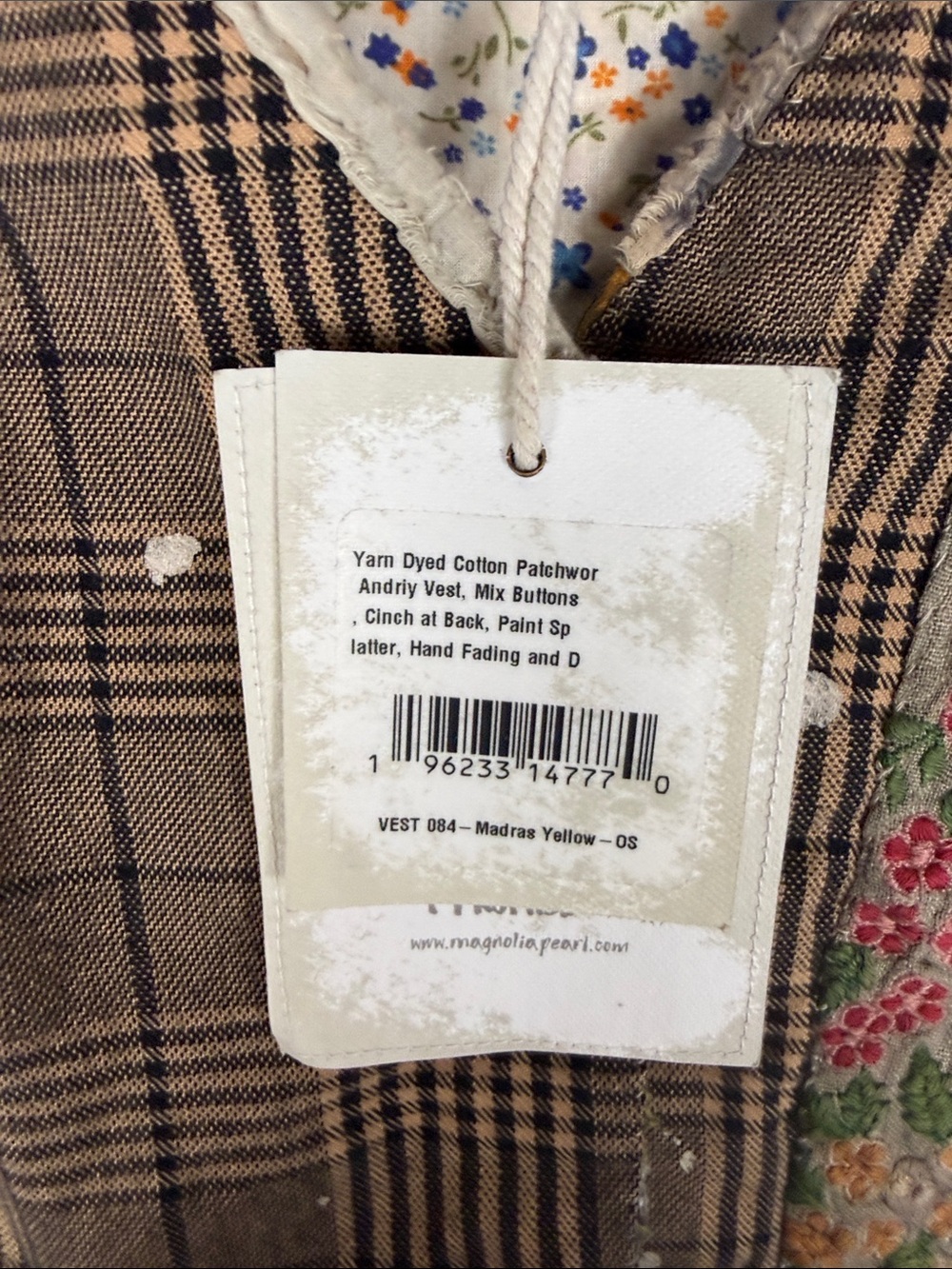 Magnolia Pearl Patchwork Andriy Vest - Picture 7 of 9